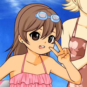 HD wallpaper summer dress anime girl ocean waves beach short hair  one person  Wallpaper Flare