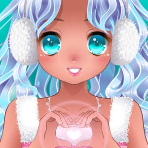 Anime Winter Makerover dress up game