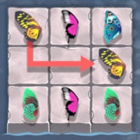 Jogo estilo match 3 com asas de borboleta