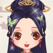 Adorable chibi girl in Chinese hanfu