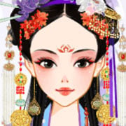 Chinese princess with purple adornments