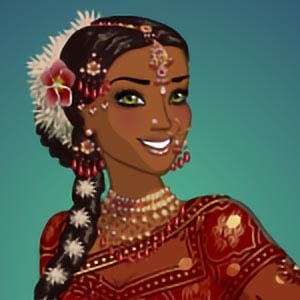Sari projektuje modę indyjską ubieranka