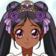 Kawaii magiczna dziewczyna z fioletową tiarą
