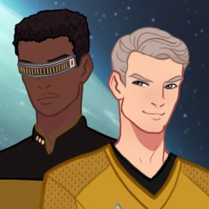 Geordi La Forge e Christopher Pike di Star Trek