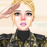 Blond żołnierz w wojsku