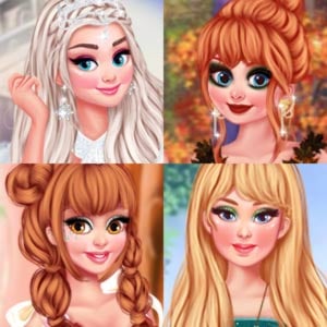Quatro princesas em looks de fantasia sazonais