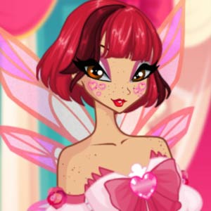 Winx Club Fairy z krótkimi rudymi włosami