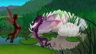 Il drago letterale vola a guardia del castello delle lily