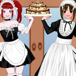 Oryginalne postacie pokojówki w tym fajnym anime ubieranka autorstwa ubieranka