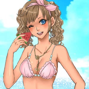 Piękne Rinmaru anime wakacje manga anime ubieranka