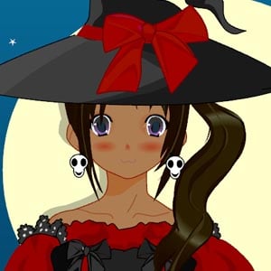 halloween anime girl witch