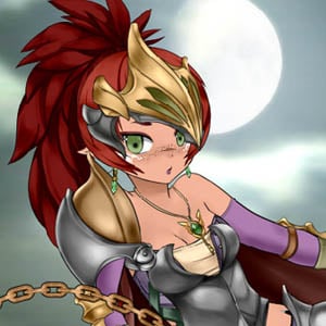 Linda criadora de mangá anime heroína guerreira