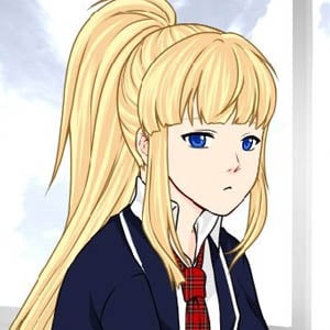 Słodki styl anime , kawaii, scena kreator tworzenia chłopca i dziewczynki w szkole