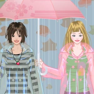 Crea la tua coppia di migliori amici o migliori amici lol, in una giornata piovosa!