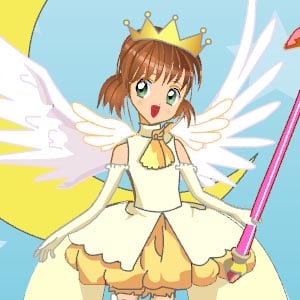 Sakura Kinomoto em roupa de garota mágica