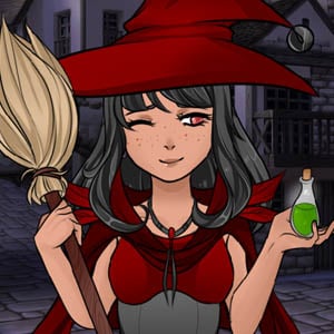 Witch UwU)  Kawaii anime girl, Anime girl, Anime halloween