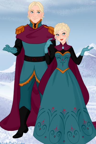 Elsa and Genderbent Elsa Coronation Outfit ~ by PrincessLynn