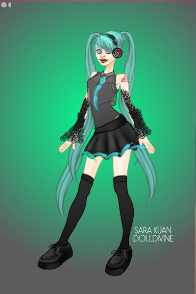 My Failed Attempt At Miku From Vocaloid By LadyGr