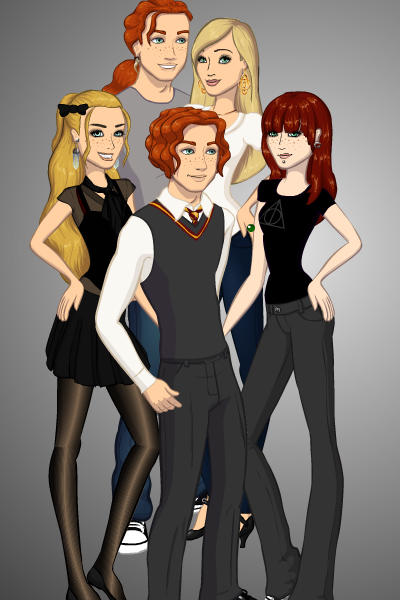 Bill, Fleur, Victoire, Dominique and Louis Weasley ~ by Fred_and_Remus