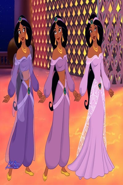 Princess Jasmine purple outfits ~ by purplevampire