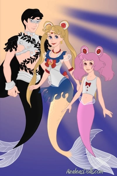 Mermaid Sailor Moon Family ~ by Moonwalker-Mary