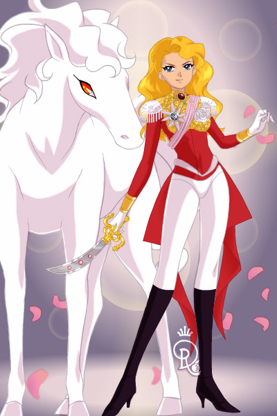 Lady Oscar with her horse ~ by Sonnflora